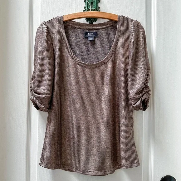 Anthropologie Pilcro Lexi Shimmer Tee Size XS - Picture 2 of 3